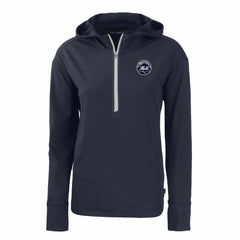 New York Mets Cutter & Buck Women's Daybreak Eco Recycled Half-Zip Hoodie | MLB Online