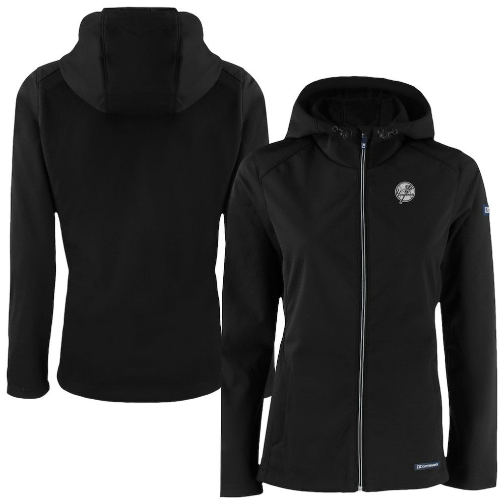 New York Yankees Cutter & Buck Women's Evoke Eco Softshell Recycled Full-Zip Hoodie Jacket | MLB Online