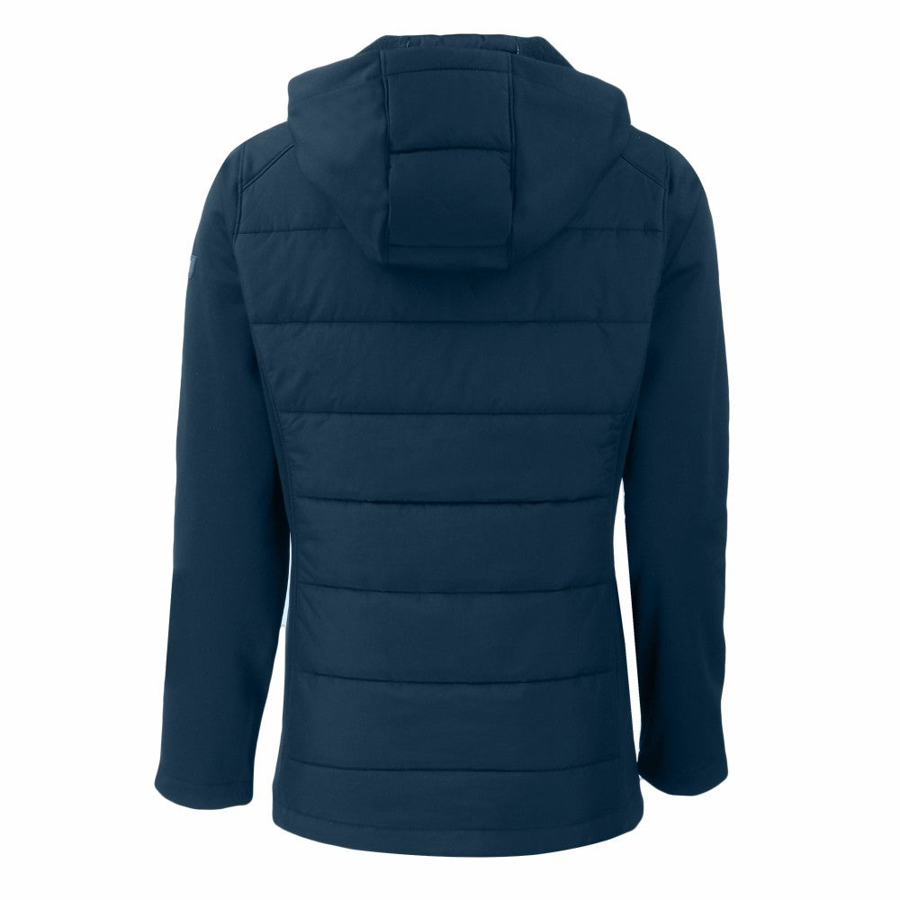 New York Mets Cutter & Buck Women's Evoke Hybrid Eco Softshell Recycled Full-Zip Hooded Jacket | MLB Near me