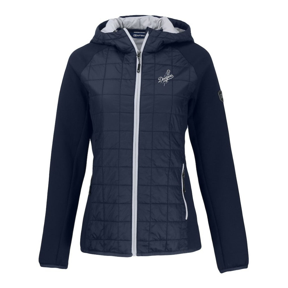 Los Angeles Dodgers Cutter & Buck Women's Rainier Primaloft Eco Full-Zip Hybrid Jacket | MLB New