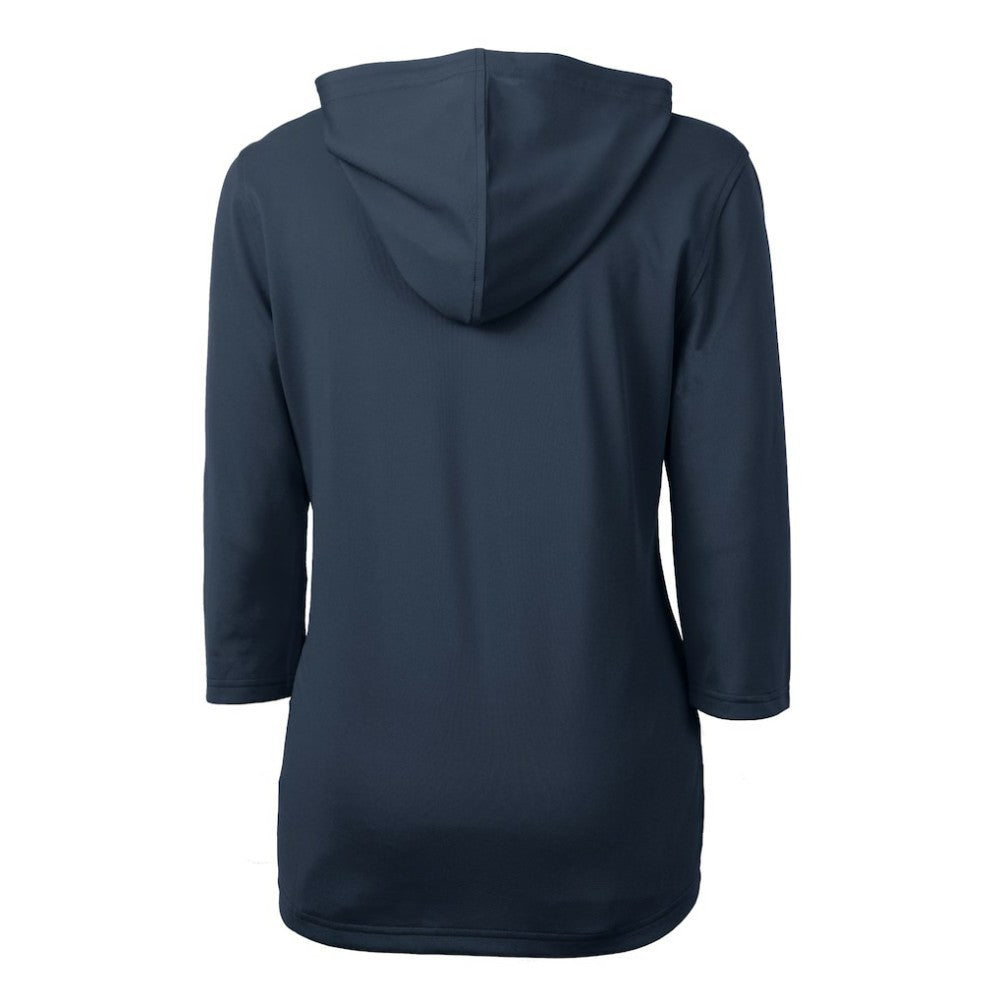 Detroit Tigers Cutter & Buck Women's Virtue Eco Pique Half-Zip 3/4 Sleeve Pullover Hoodie | MLB New