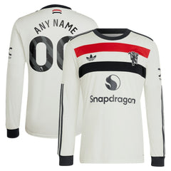 Manchester United Originals 2024/25 Third Custom Replica Long Sleeve Jersey Cream - Adidas