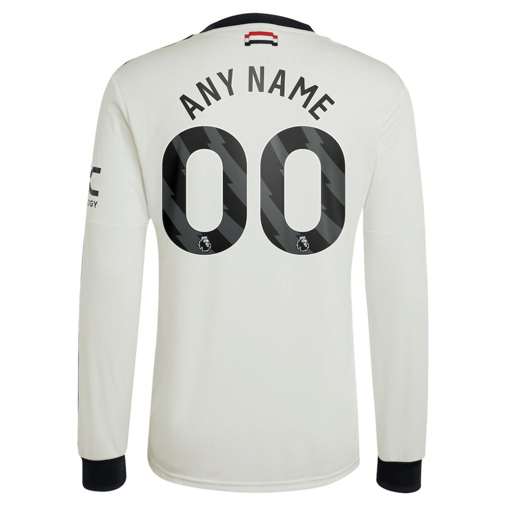 Manchester United Originals 2024/25 Third Custom Replica Long Sleeve Jersey Cream - Adidas