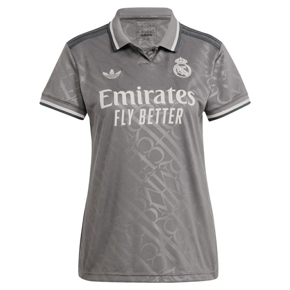Real Madrid Originals Women's 2024/25 Third Replica Custom Jersey Charcoal - Adidas