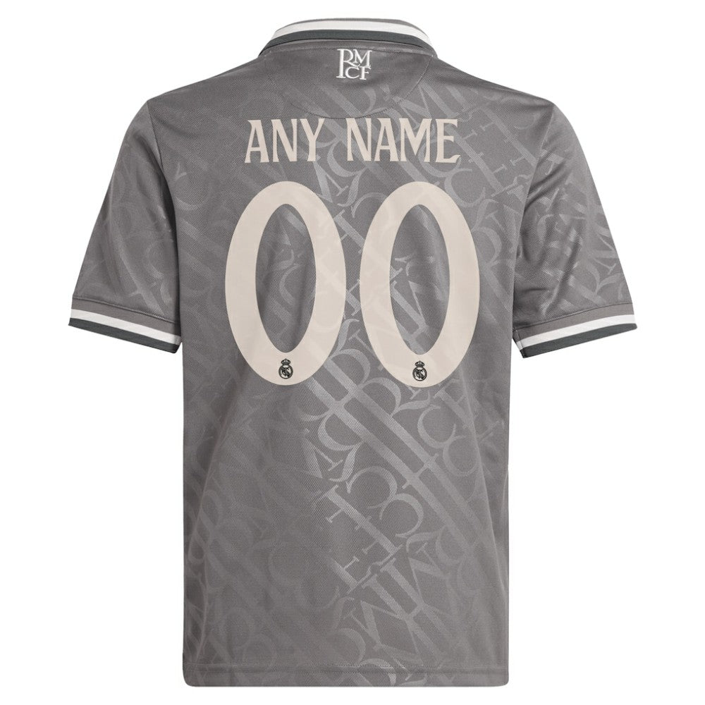 Real Madrid Originals Youth 2024/25 Third Replica Custom Jersey Charcoal - Adidas