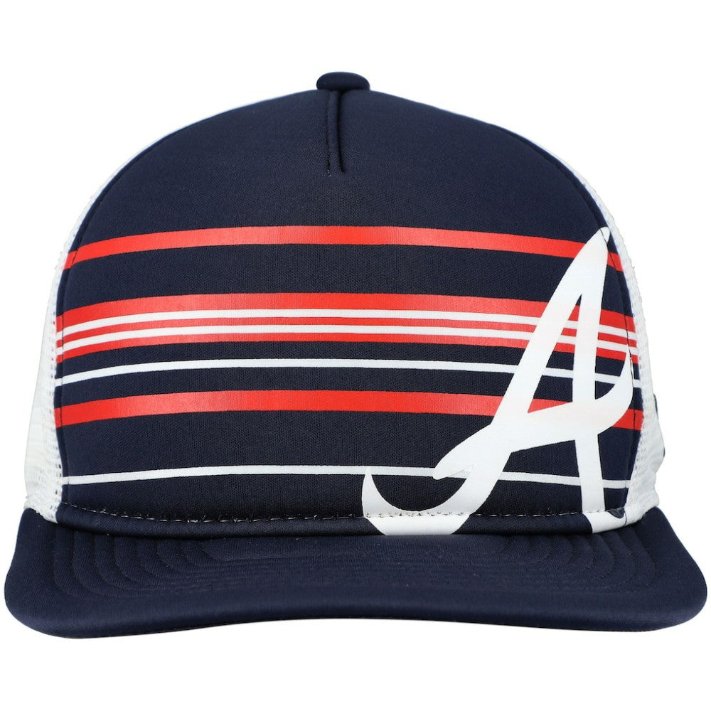 Atlanta Braves New Era A-Frame Trucker 9FIFTY Snapback Hat | MLB Discount