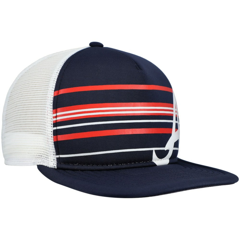 Atlanta Braves New Era A-Frame Trucker 9FIFTY Snapback Hat | MLB Discount