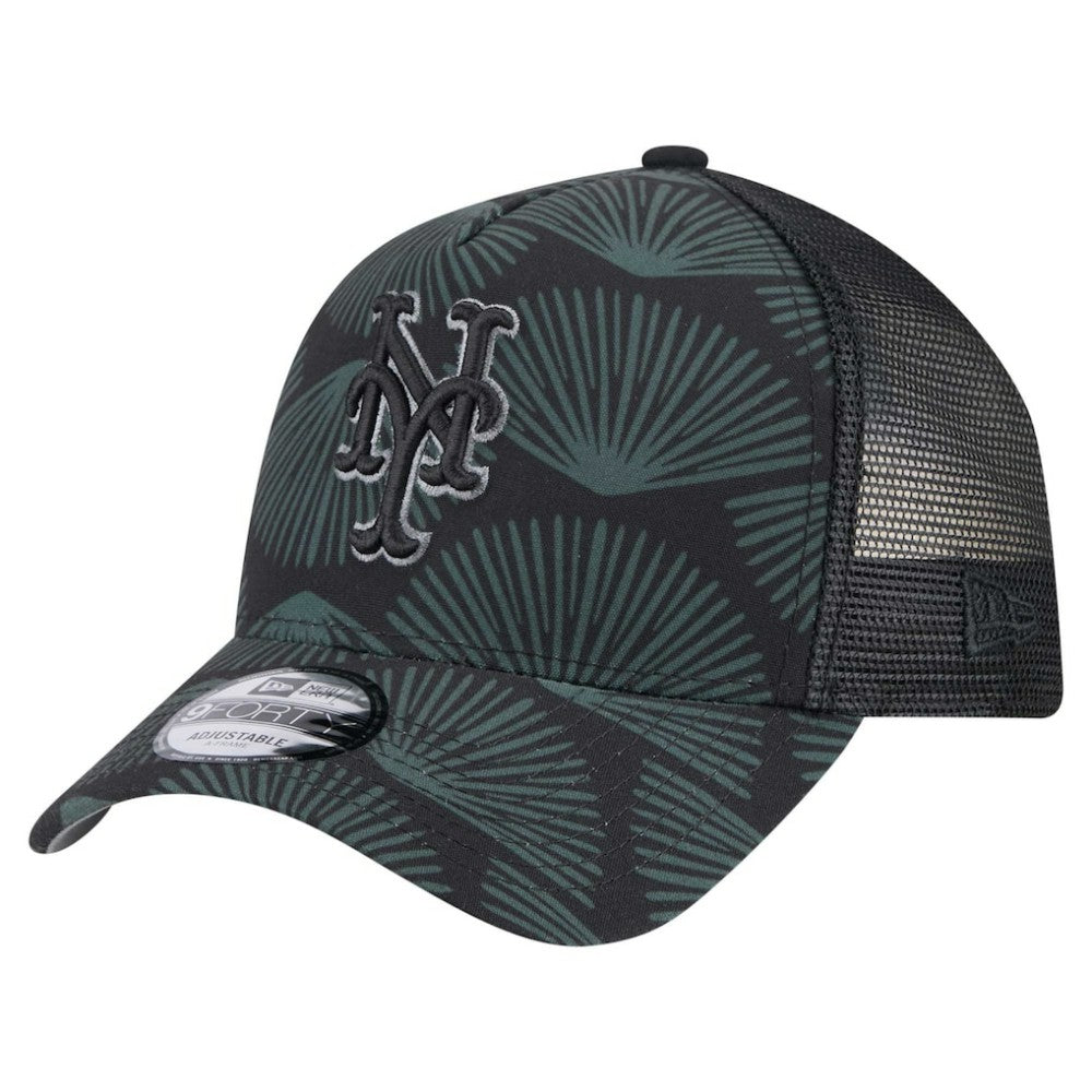 New York Mets New Era 9FORTY A-Frame Trucker Adjustable Hat | MLB New