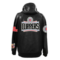 LA Clippers Jeff Hamilton Vegan Leather Full-Zip Hoodie Discount