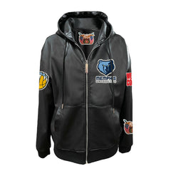 Memphis Grizzlies Jeff Hamilton Vegan Leather Full-Zip Hoodie Outlet