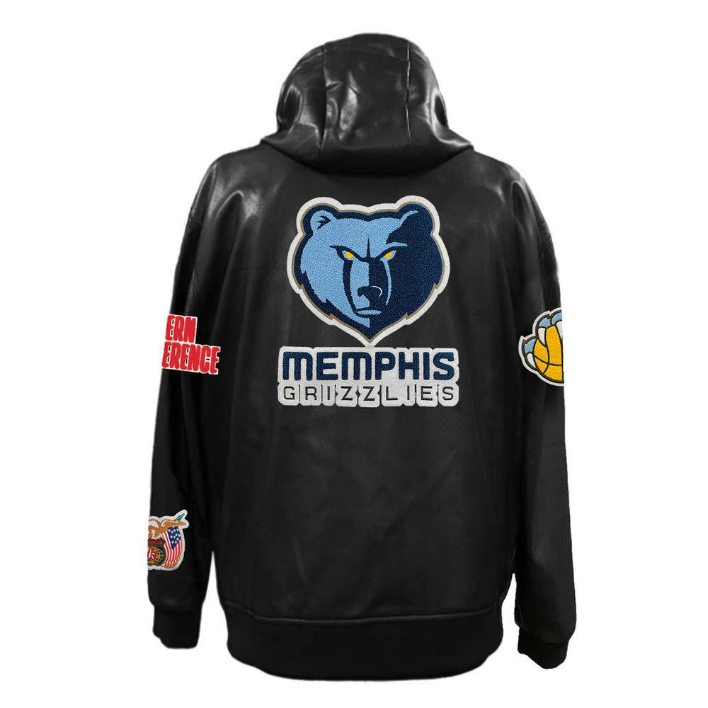 Memphis Grizzlies Jeff Hamilton Vegan Leather Full-Zip Hoodie Outlet