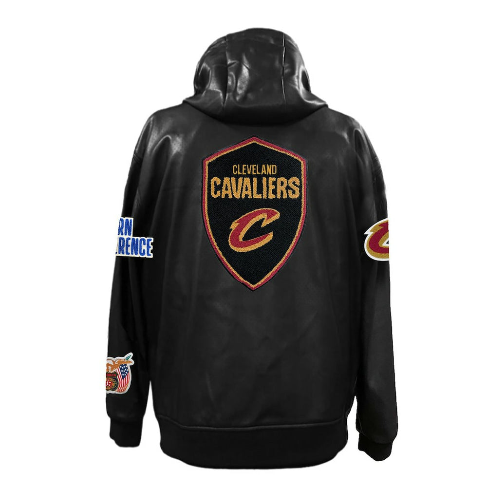 Cleveland Cavaliers Jeff Hamilton Vegan Leather Full-Zip Hoodie sale Online