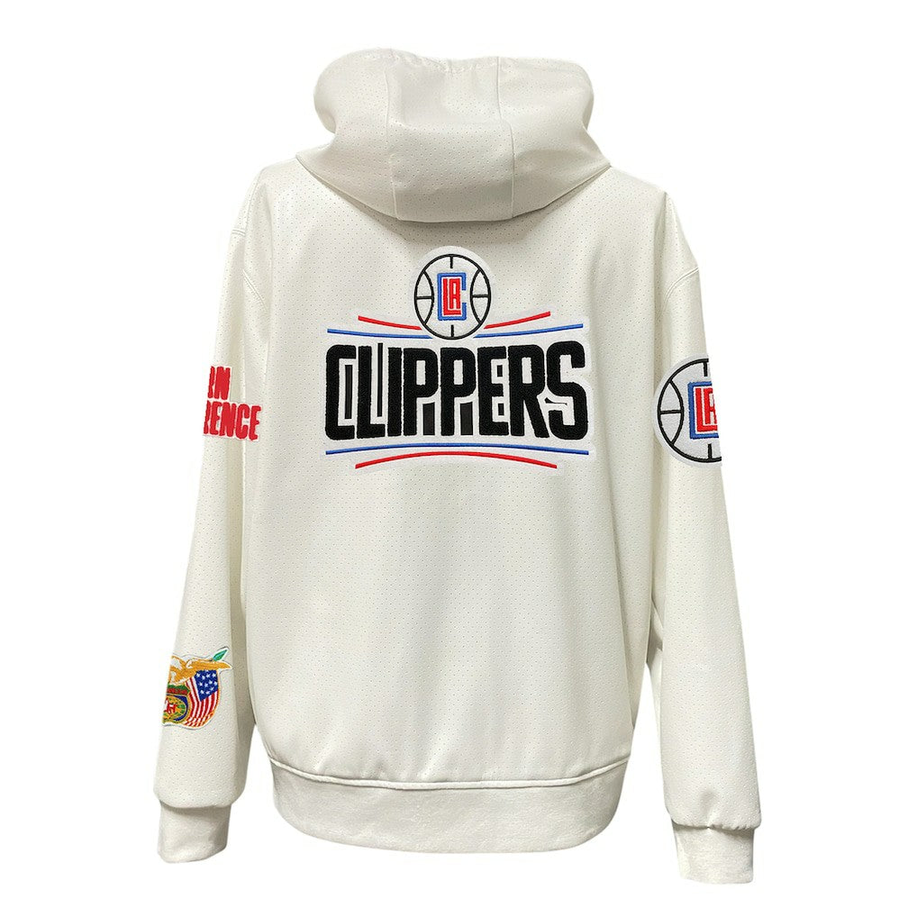 LA Clippers Jeff Hamilton Vegan Leather Full-Zip Hoodie For Sale