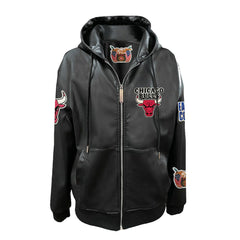 Chicago Bulls Jeff Hamilton Vegan Leather Full-Zip Hoodie Online