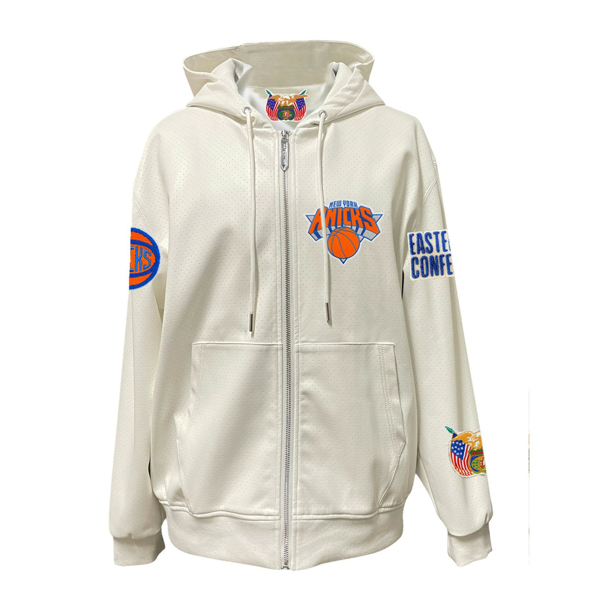 New York Knicks Jeff Hamilton Vegan Leather Full-Zip Hoodie New