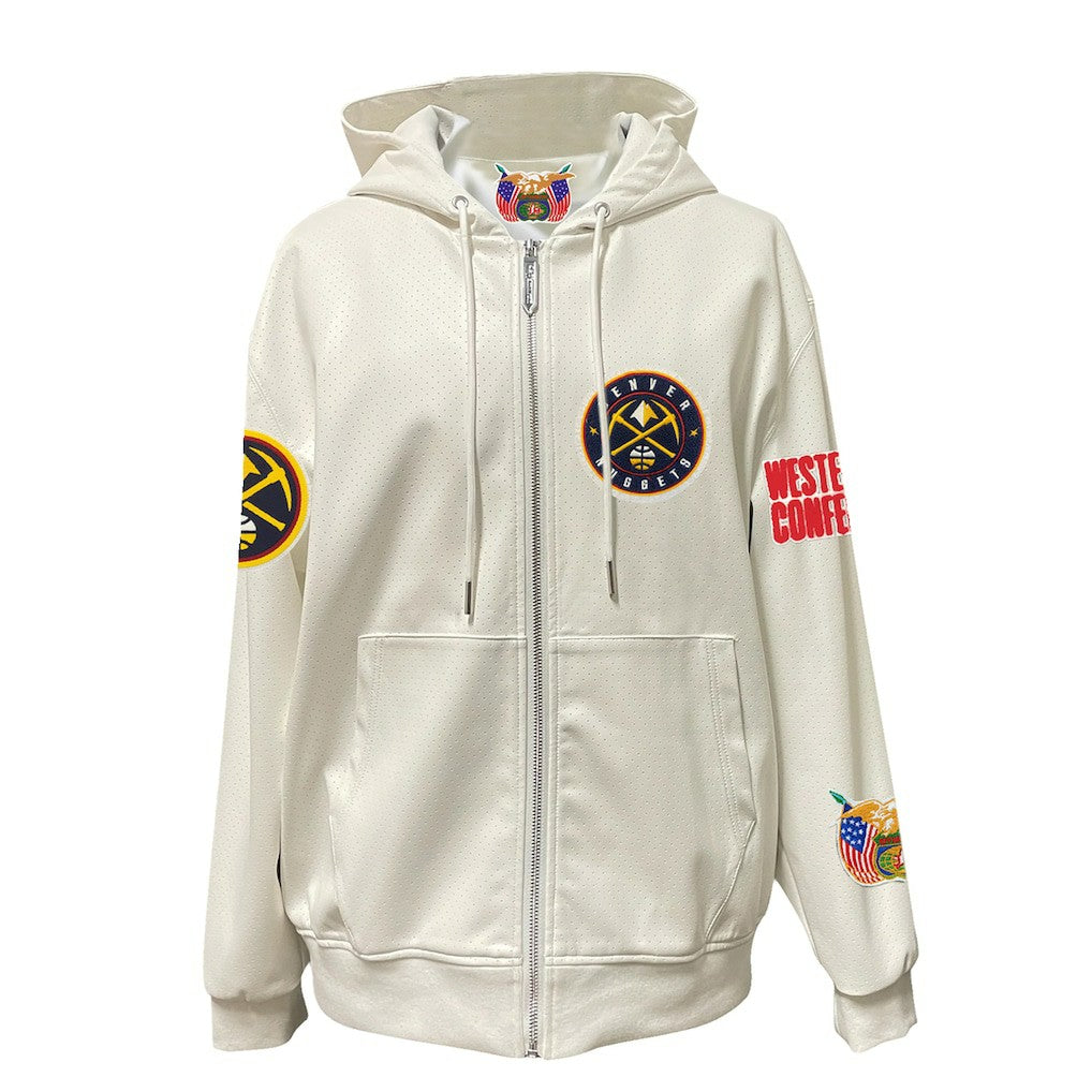 Denver Nuggets Jeff Hamilton Vegan Leather Full-Zip Hoodie sale New