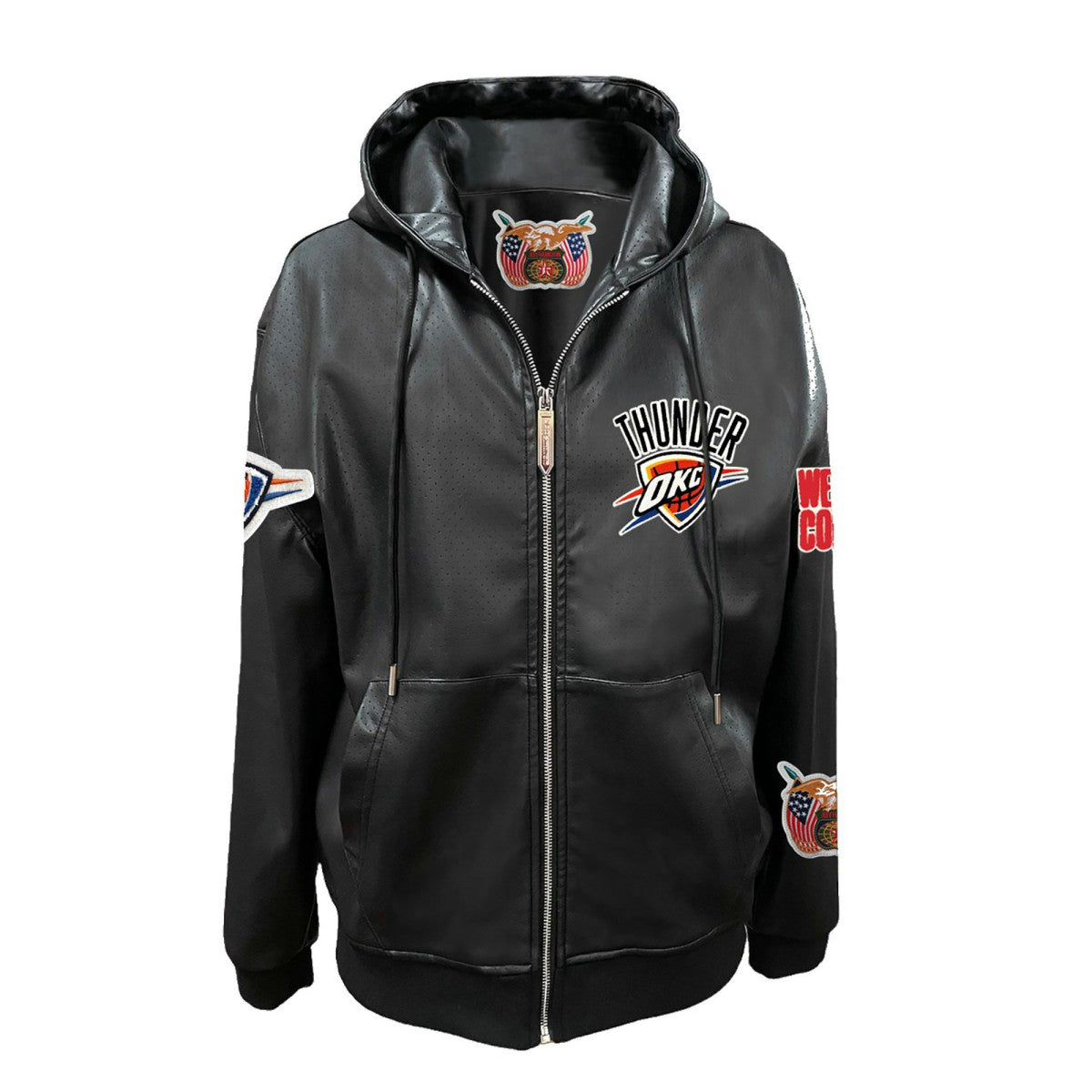 Oklahoma City Thunder Jeff Hamilton Vegan Leather Full-Zip Hoodie Online
