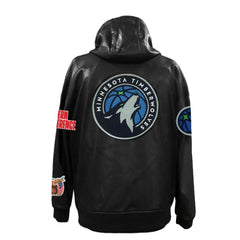 Minnesota Timberwolves Jeff Hamilton Vegan Leather Full-Zip Hoodie Discount