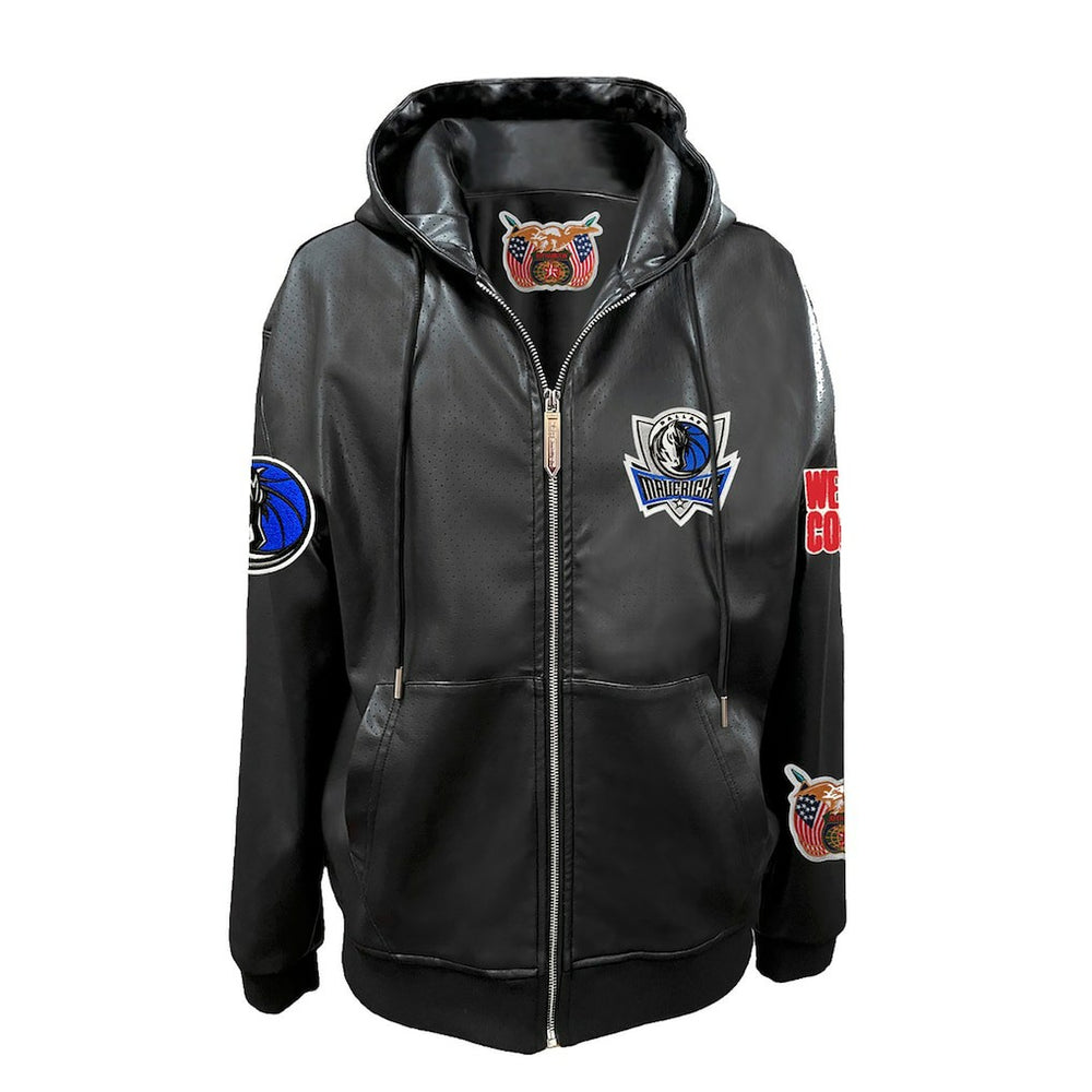 Dallas Mavericks Jeff Hamilton Vegan Leather Full-Zip Hoodie sale Online