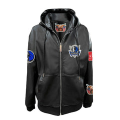 Dallas Mavericks Jeff Hamilton Vegan Leather Full-Zip Hoodie sale Online