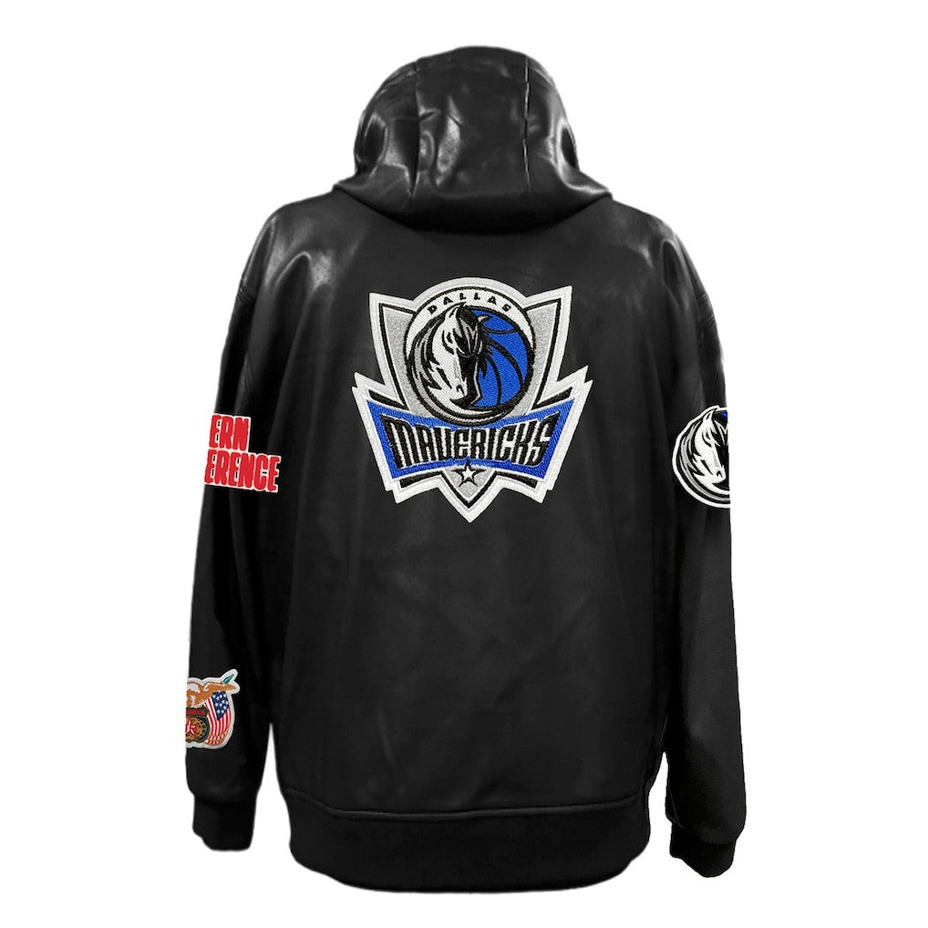 Dallas Mavericks Jeff Hamilton Vegan Leather Full-Zip Hoodie sale Online