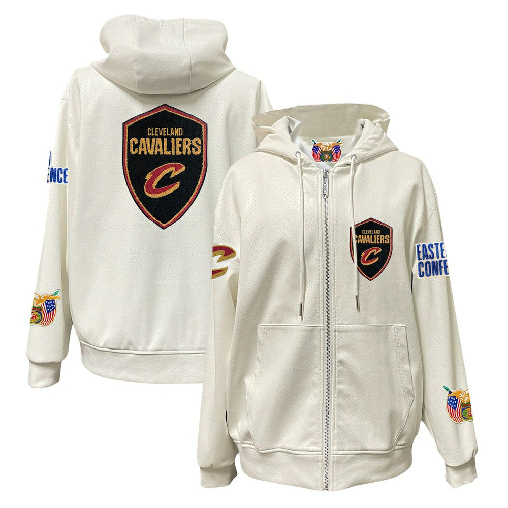 Cleveland Cavaliers Jeff Hamilton Vegan Leather Full-Zip Hoodie sale Discount