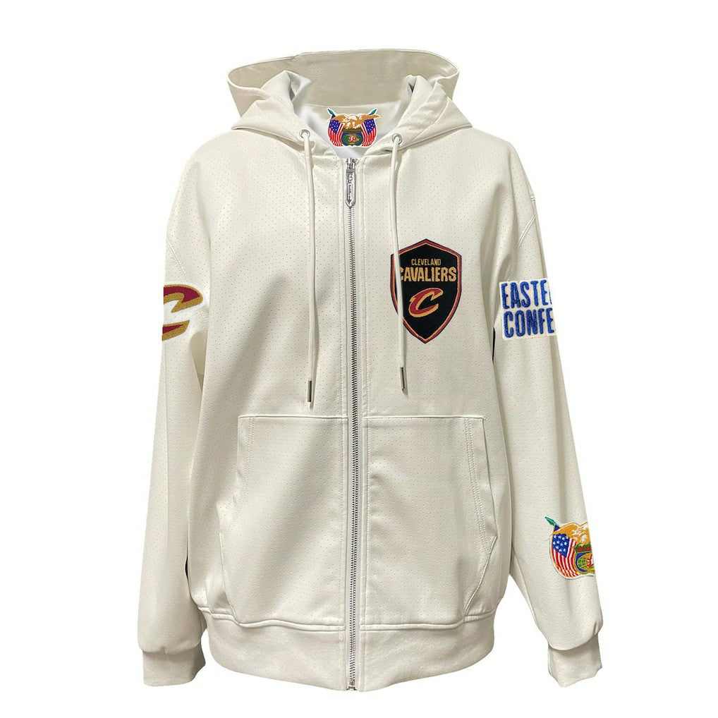 Cleveland Cavaliers Jeff Hamilton Vegan Leather Full-Zip Hoodie sale Discount