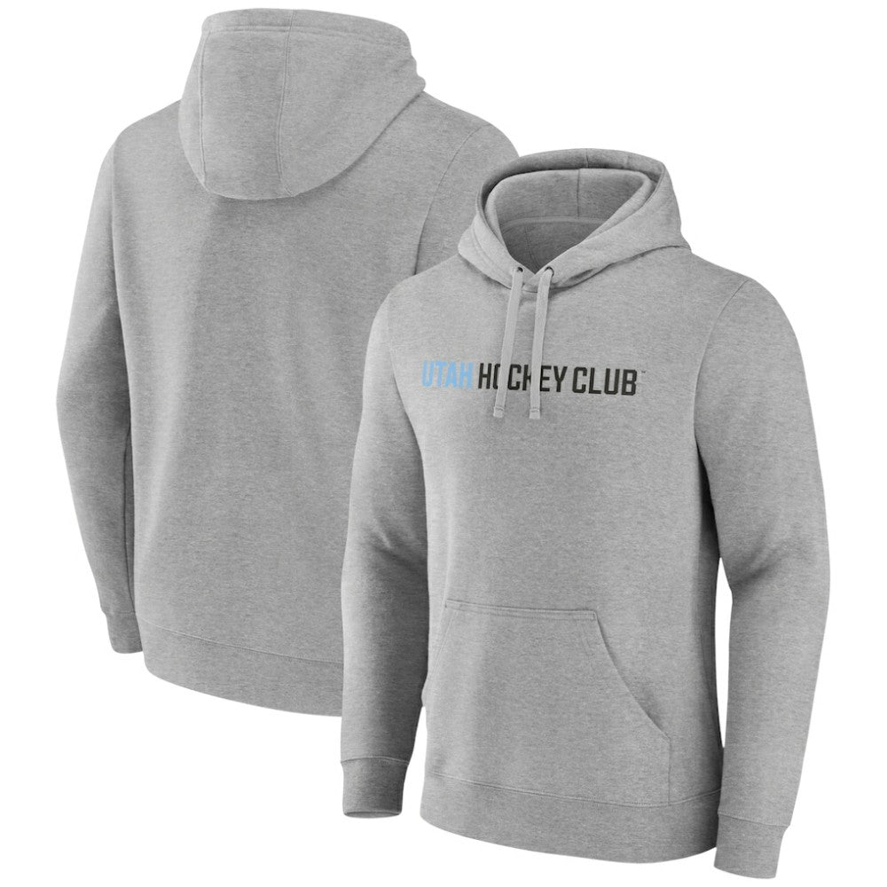 Utah Mammoth Fanatics Wordmark Logo Fleece Pullover Hoodie Outlet