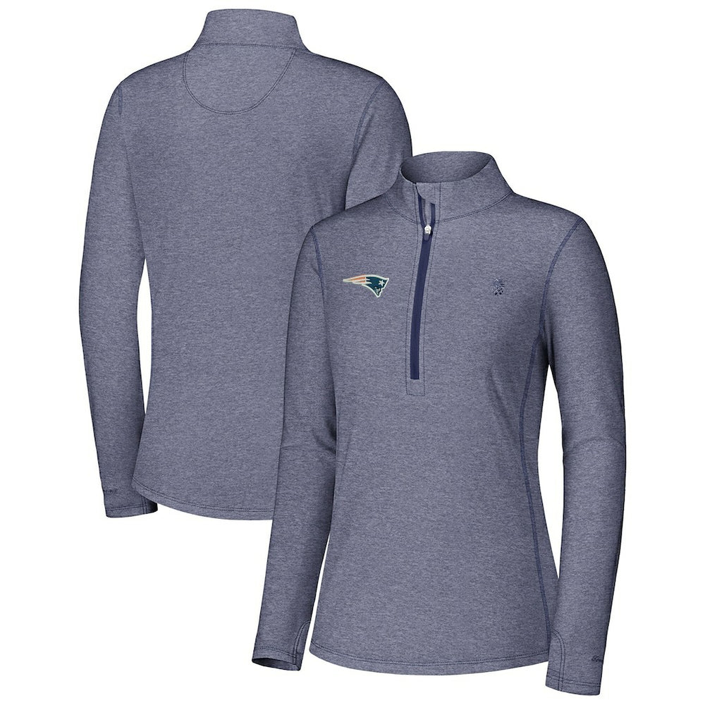 New England Patriots Tommy Bahama Women's Sport Playa Vista IslandZone Quarter-Zip Jacket