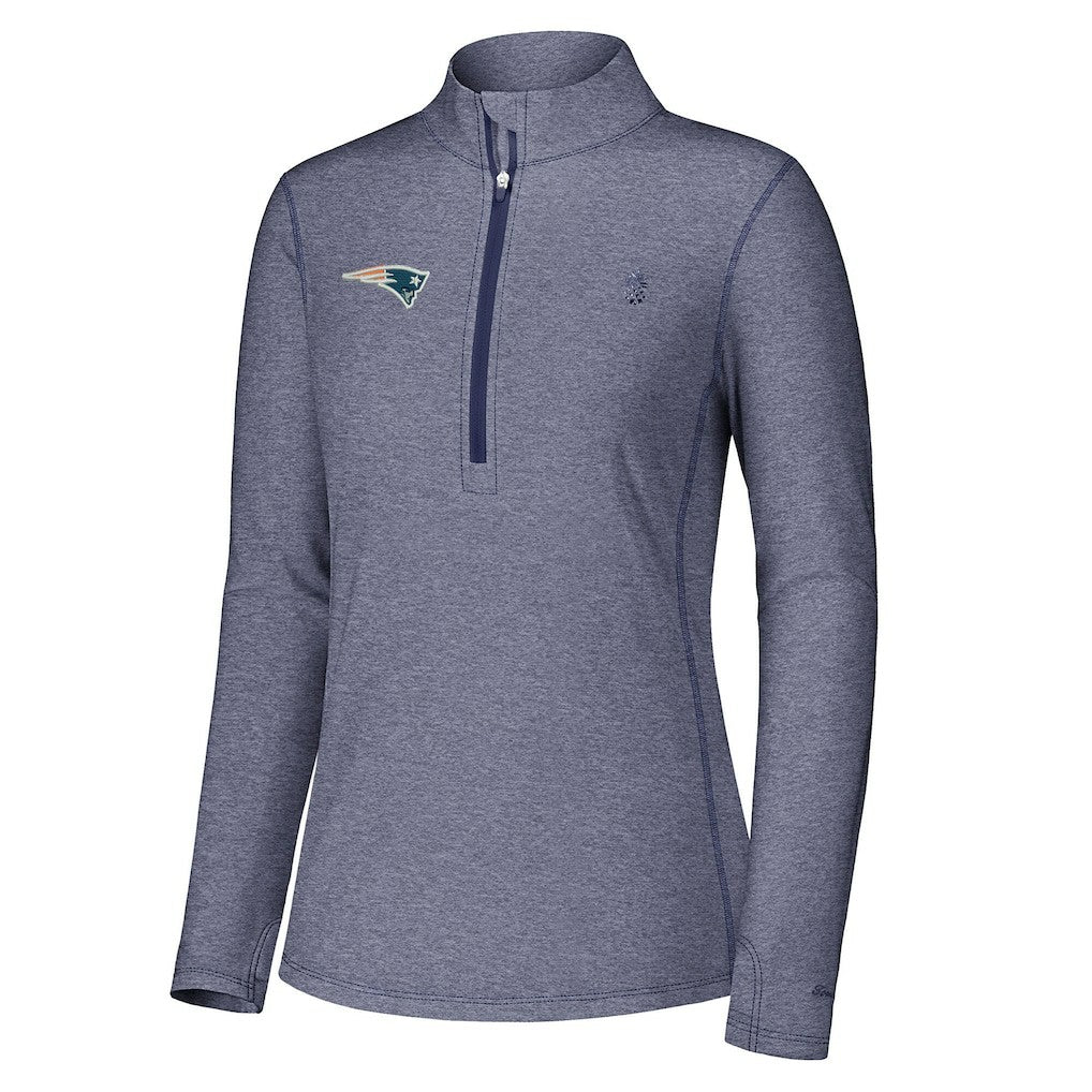 New England Patriots Tommy Bahama Women's Sport Playa Vista IslandZone Quarter-Zip Jacket