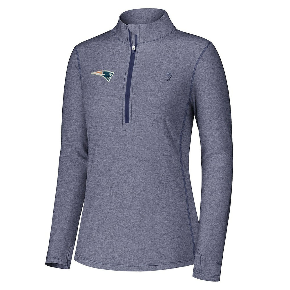 New England Patriots Tommy Bahama Women's Sport Playa Vista IslandZone Quarter-Zip Jacket