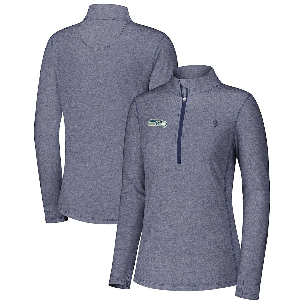 Seattle Seahawks Tommy Bahama Women's Sport Playa Vista IslandZone Quarter-Zip Jacket