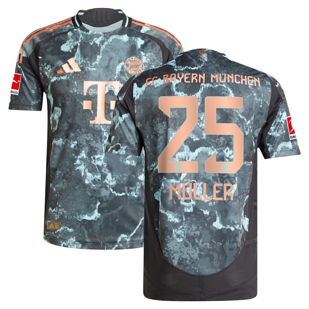 Thomas Müller Bayern Munich 2024/25 Away Player Jersey Black - Adidas
