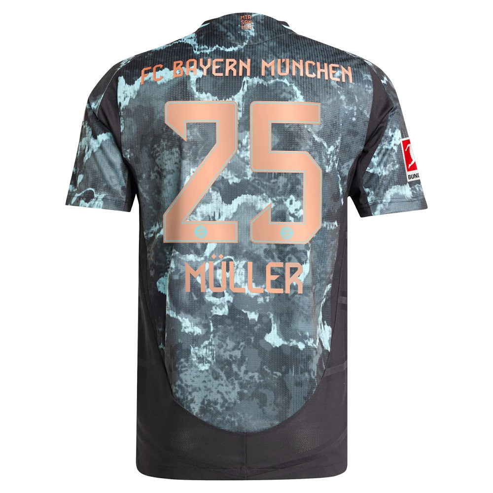Thomas Müller Bayern Munich 2024/25 Away Player Jersey Black - Adidas