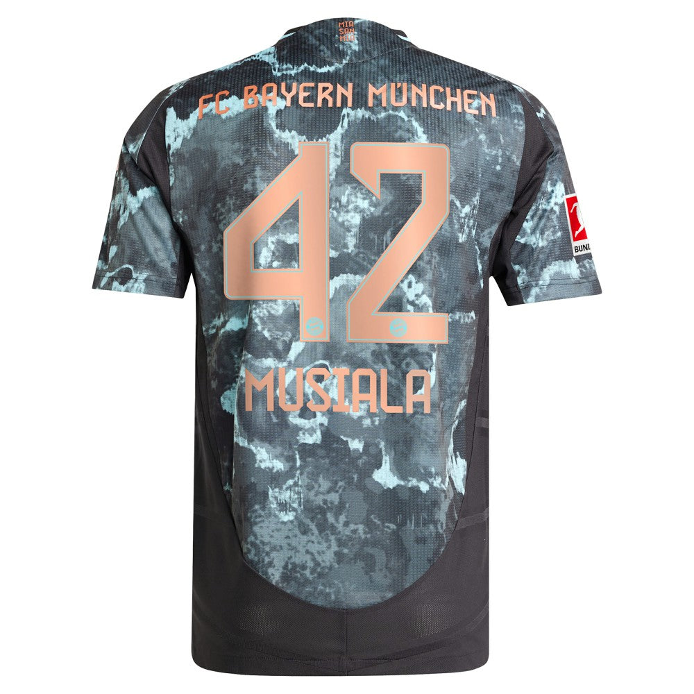 Jamal Musiala Bayern Munich 2024/25 Away Player Jersey Black - Adidas