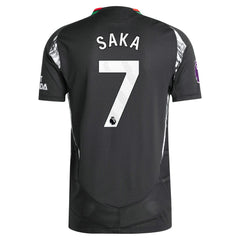 Bukayo Saka Arsenal 2024/25 Away Player Jersey Black - Adidas