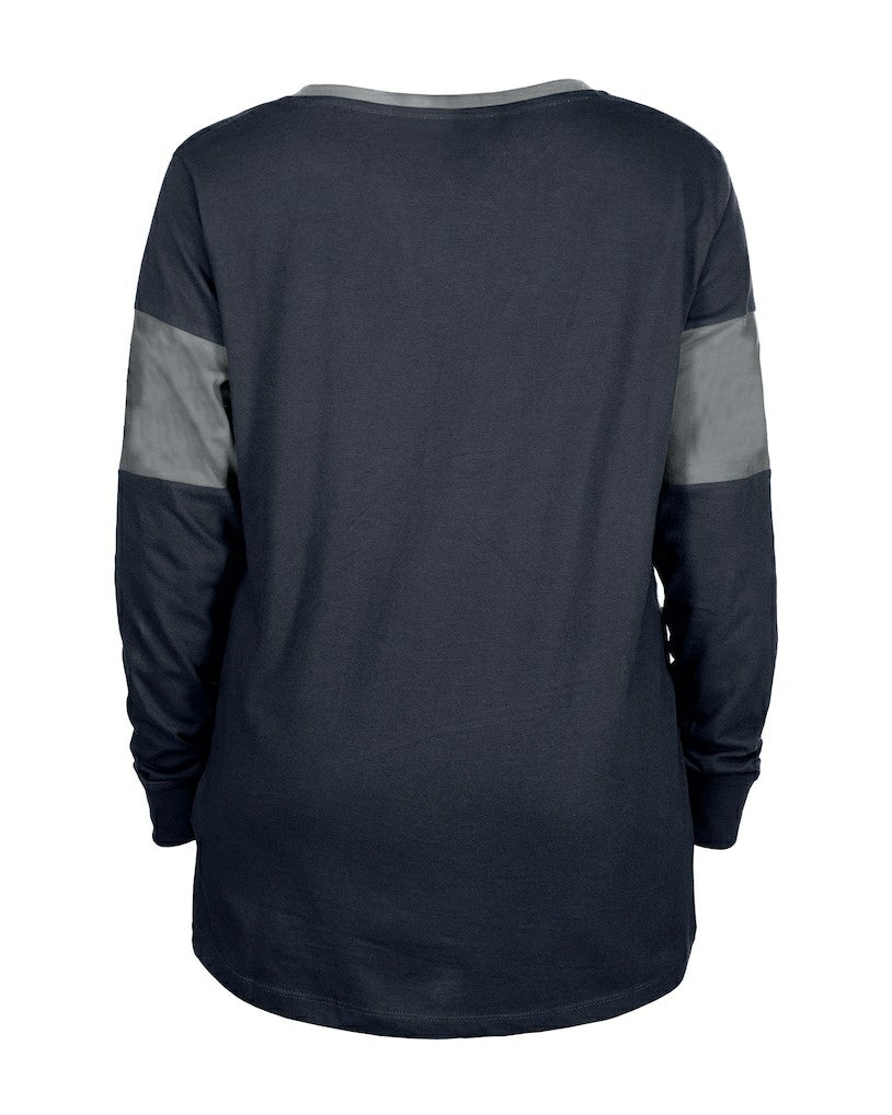 Dallas Cowboys New Era Women's Lace-Up Notch-Neck Long Sleeve T-Shirt