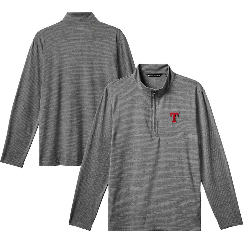 Texas Rangers TravisMathew The Heater Quarter-Zip Pullover Top | MLB Discount