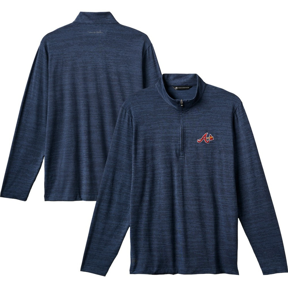 Atlanta Braves TravisMathew The Heater Quarter-Zip Pullover Top | MLB For sale