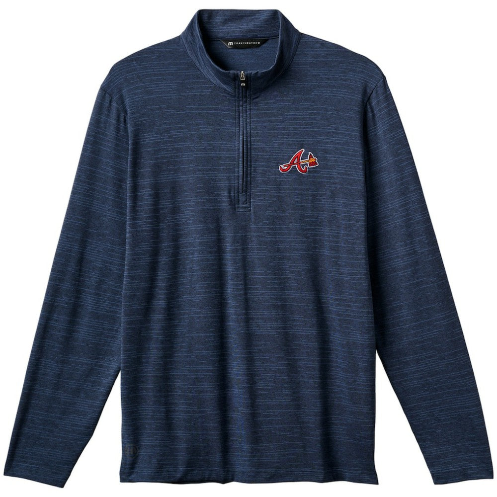 Atlanta Braves TravisMathew The Heater Quarter-Zip Pullover Top | MLB For sale