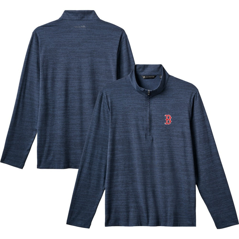 Boston Red Sox TravisMathew The Heater Quarter-Zip Pullover Top | MLB On Sale