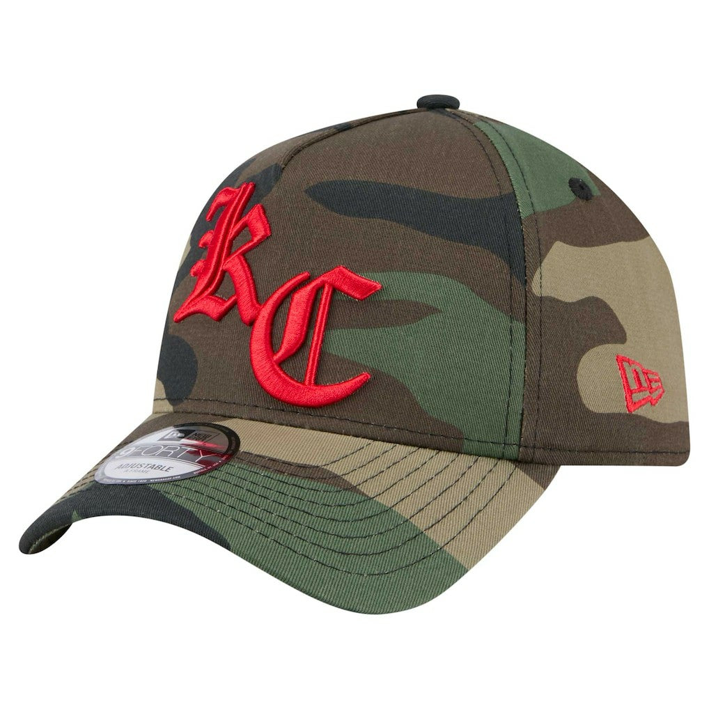 Kansas City Chiefs New Era Mystic Camo A-Frame 9FORTY Adjustable Hat