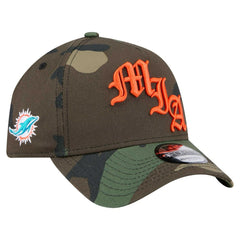 Miami Dolphins New Era Mystic Camo A-Frame 9FORTY Adjustable Hat