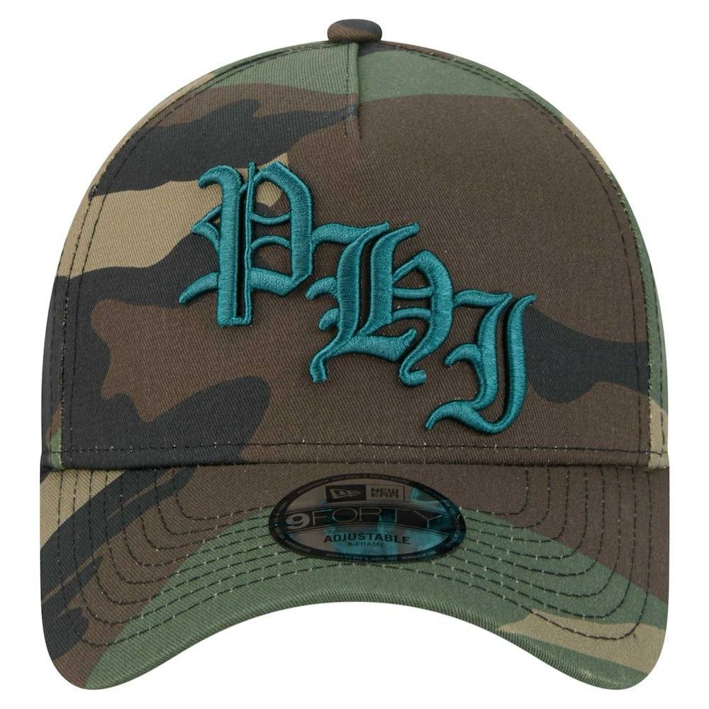 Philadelphia Eagles New Era Mystic Camo A-Frame 9FORTY Adjustable Hat