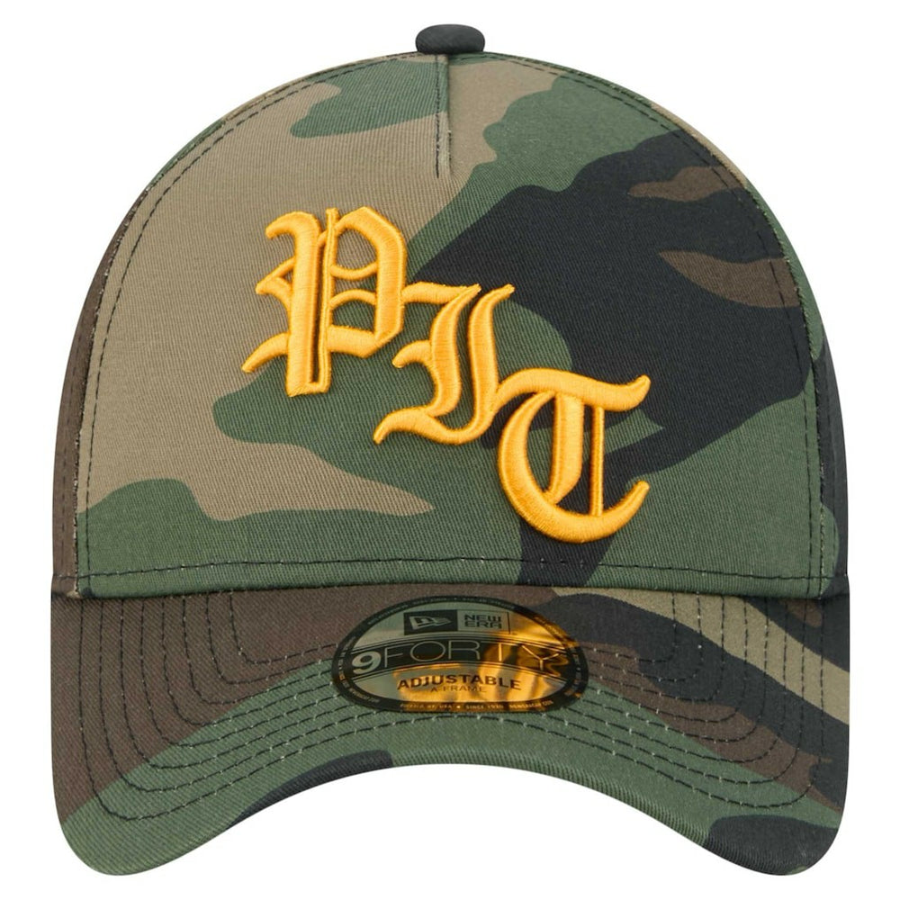 Pittsburgh Steelers New Era Mystic Camo A-Frame 9FORTY Adjustable Hat