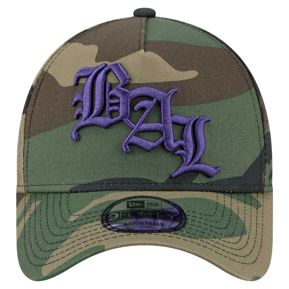 Baltimore Ravens New Era Mystic Camo A-Frame 9FORTY Adjustable Hat