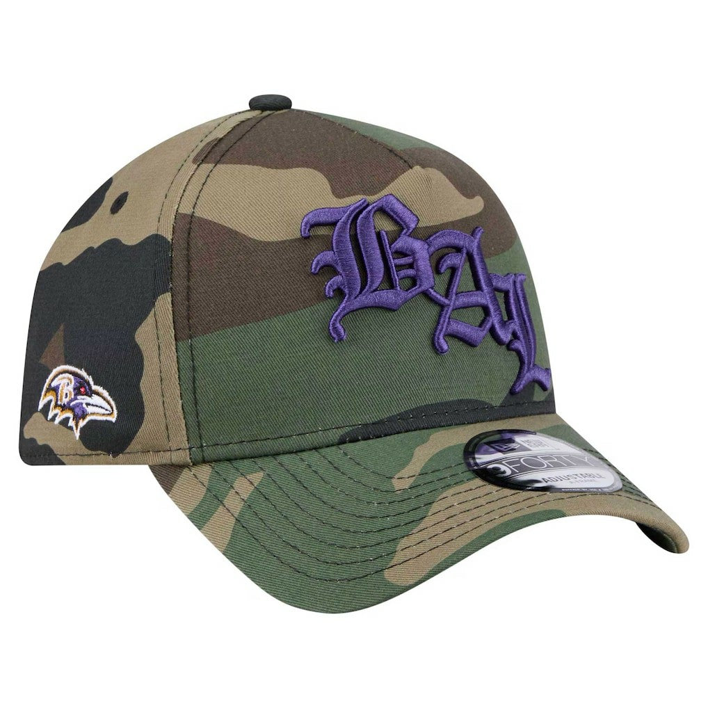 Baltimore Ravens New Era Mystic Camo A-Frame 9FORTY Adjustable Hat
