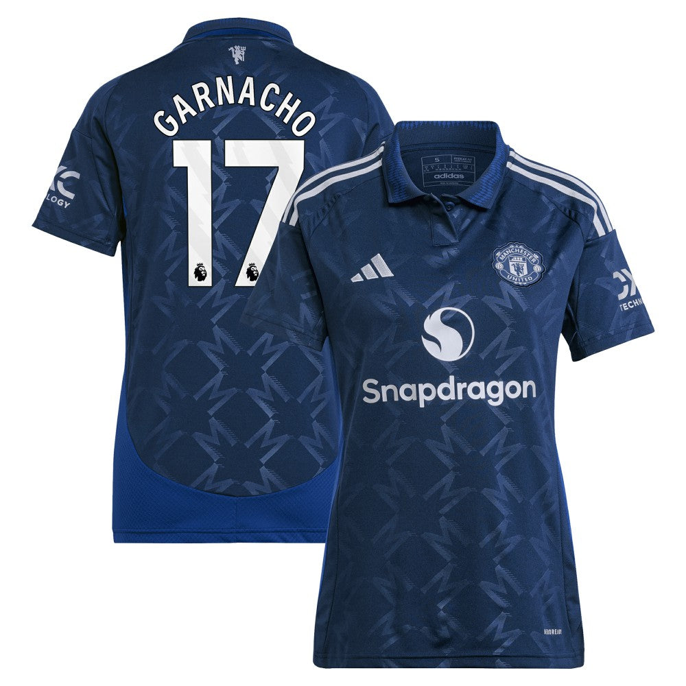 Alejandro Garnacho Manchester United Women's 2024/25 Away Replica Player Jersey Navy - Adidas