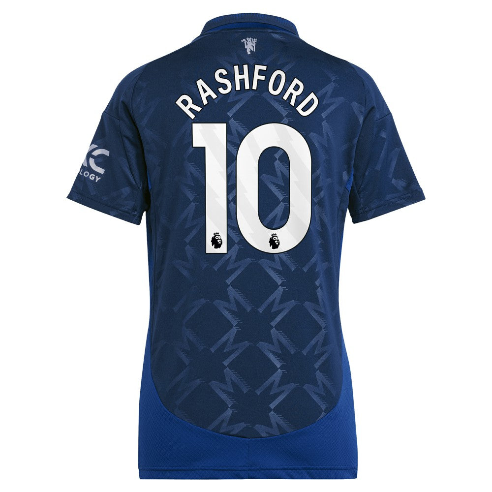 Marcus Rashford Manchester United Women's 2024/25 Away Replica Player Jersey Navy - Adidas
