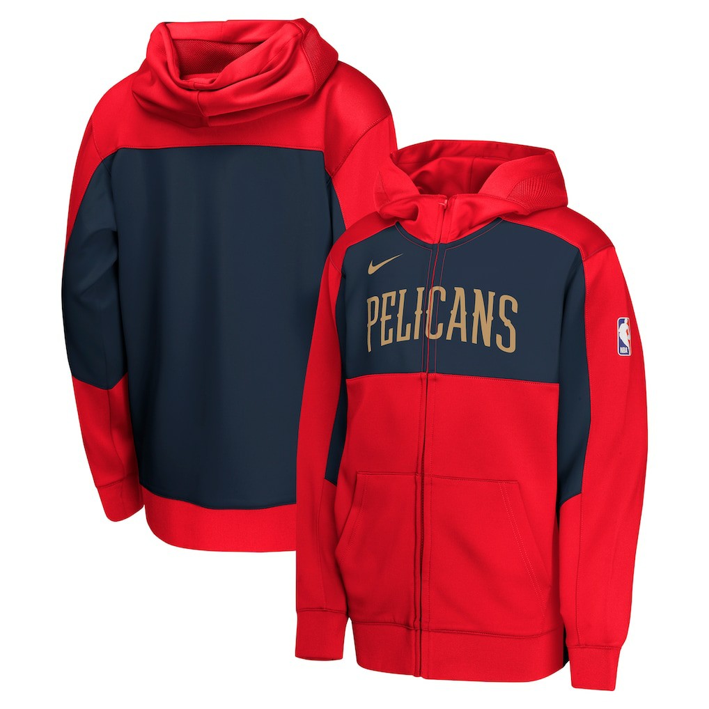 New Orleans Pelicans Youth Authentic On-Court Showtime Performance Full-Zip Hoodie Online